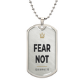 Fear Not · Men's Dog Tag Necklace · Isaiah 41:10