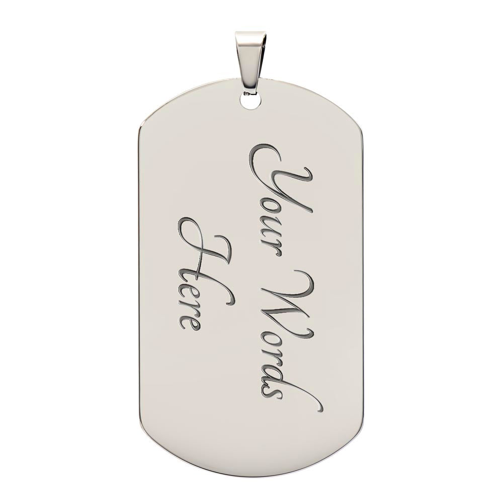 Fear Not · Men's Dog Tag Necklace · Isaiah 41:10