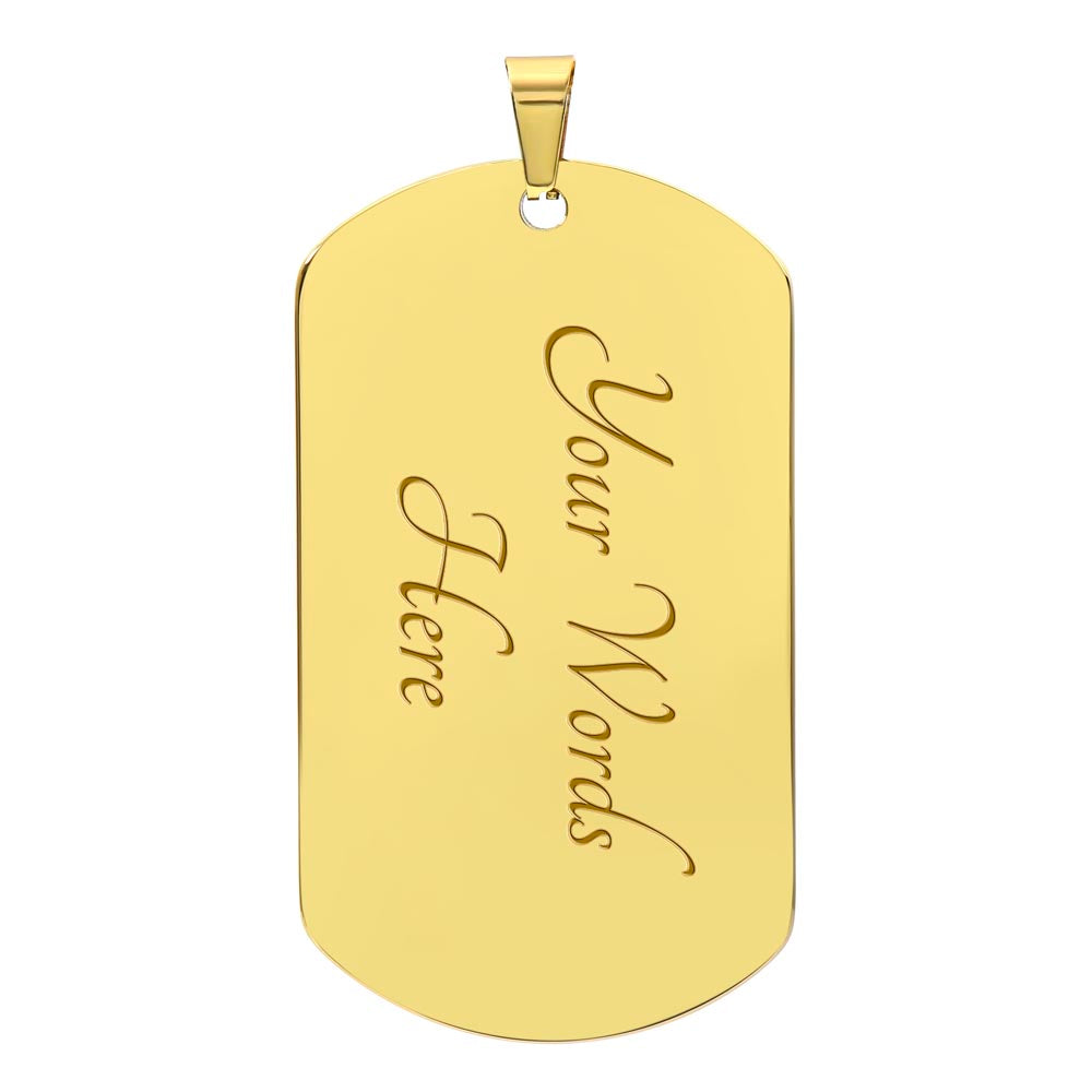 Fear Not · Men's Dog Tag Necklace · Isaiah 41:10