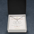 To My Granddaughter · Covered In Prayer Cross Necklace with Message Card