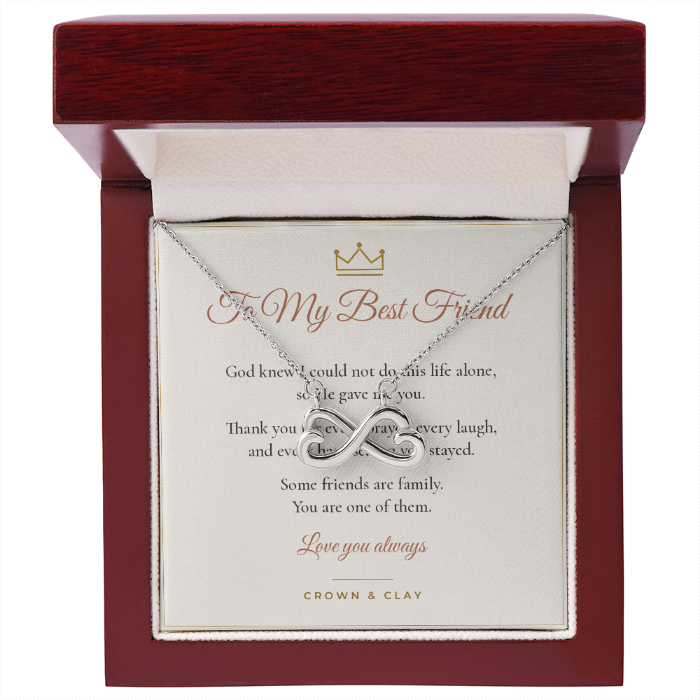 To My Best Friend · Endless Love Necklace with Message Card