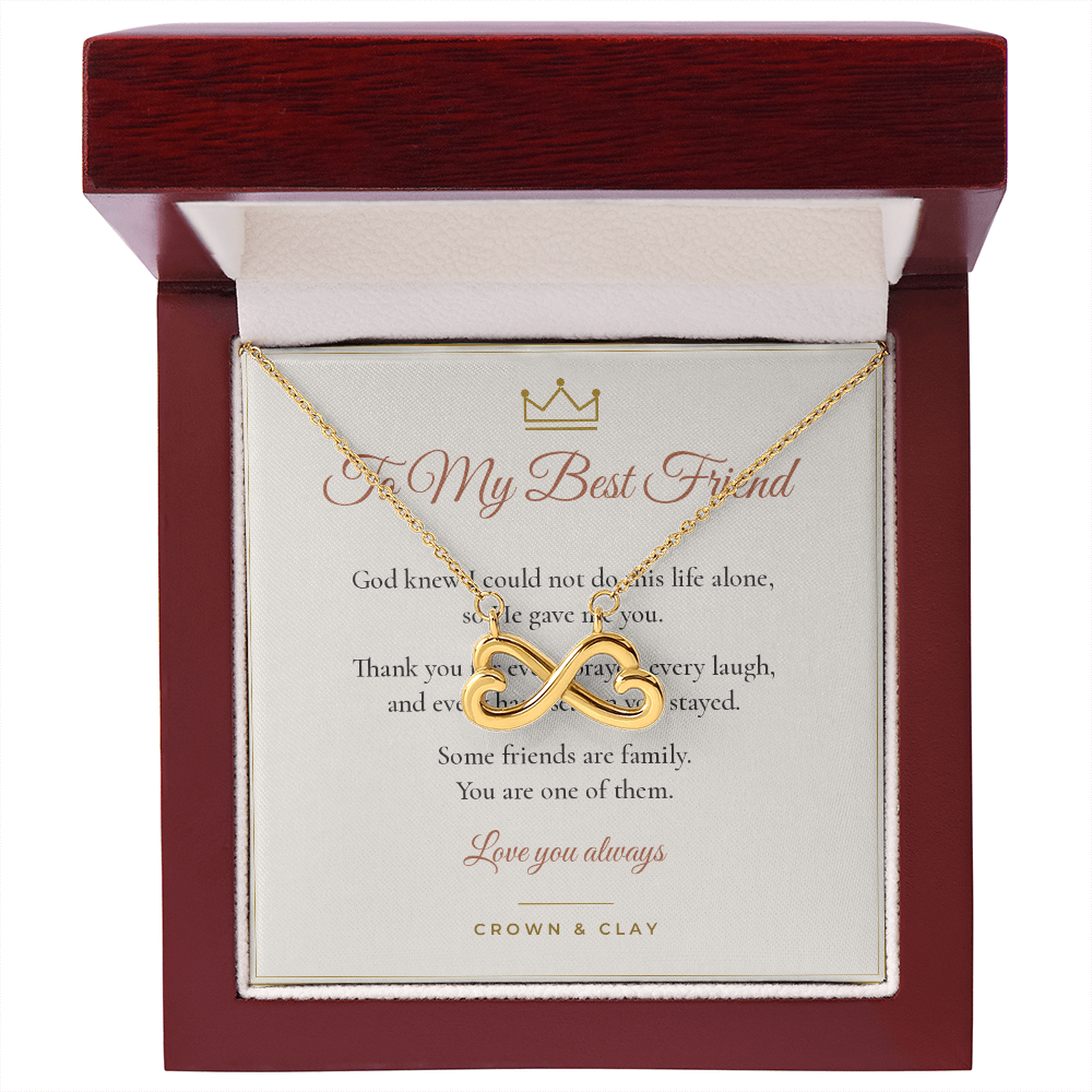 To My Best Friend · Endless Love Necklace with Message Card