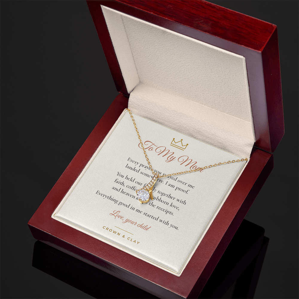 To My Mom · Alluring Beauty Necklace with Message Card