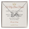 To My Best Friend · Endless Love Necklace with Message Card