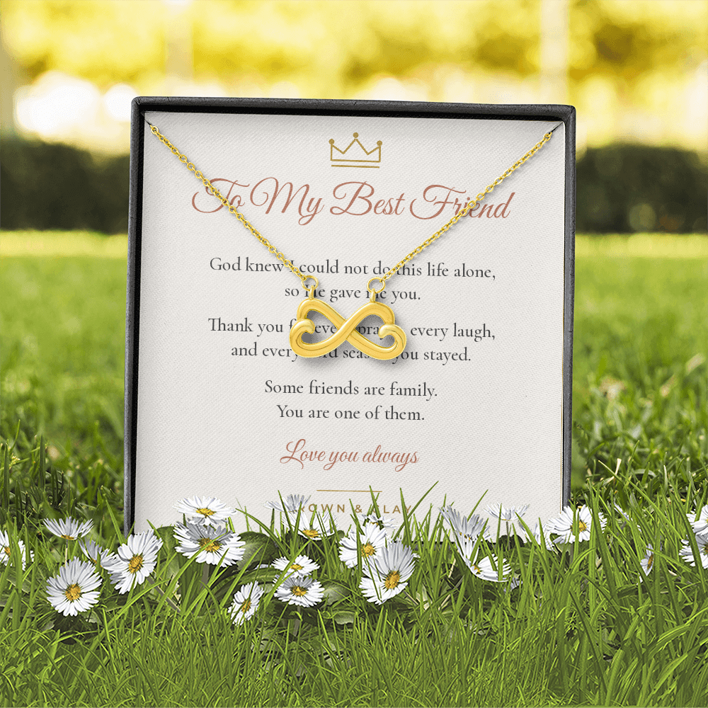 To My Best Friend · Endless Love Necklace with Message Card
