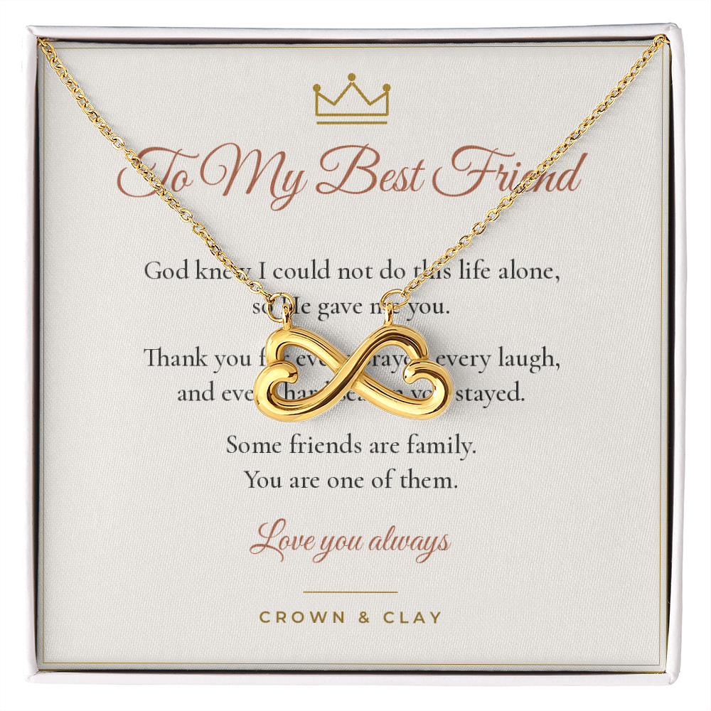 To My Best Friend · Endless Love Necklace with Message Card